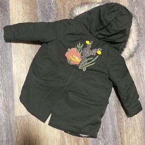 Catimini faux fur lined parka with cactus size 3T